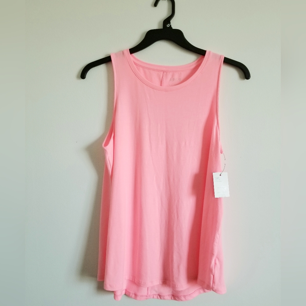 Apto 9 Sleeveless Scoop Neck Tank Top - Pink Size L